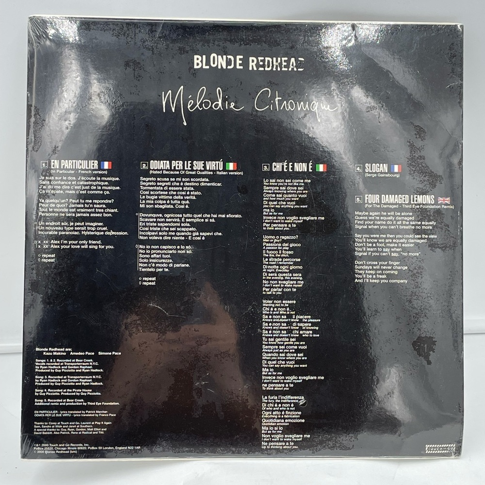 BLONDE REDHEAD Melodie Citronique only brand new sealed - Picture 2 of 2